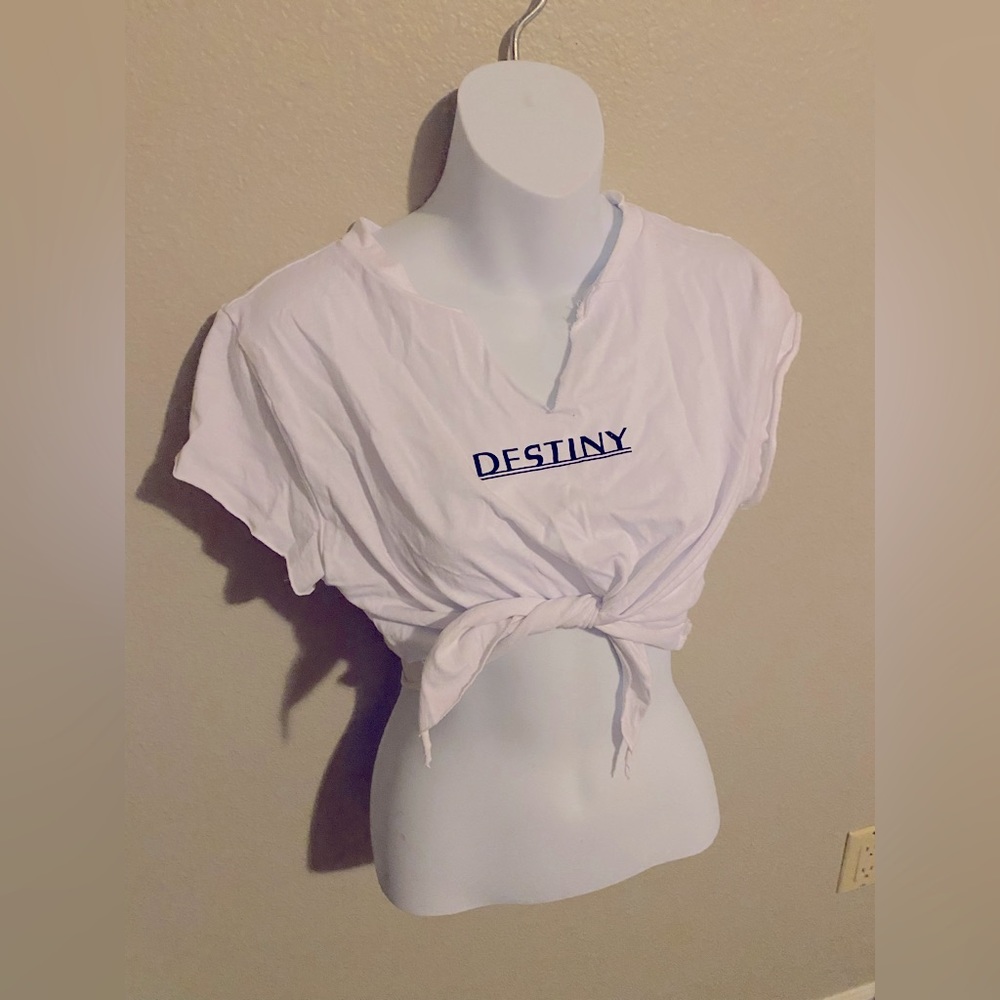 White crop top